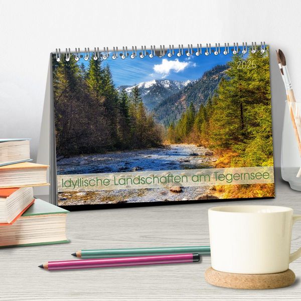 Produktbild: Idyllische Landschaften am Tegernsee (Tischkalender 2026 DIN A5 quer), CALVENDO Monatskalender