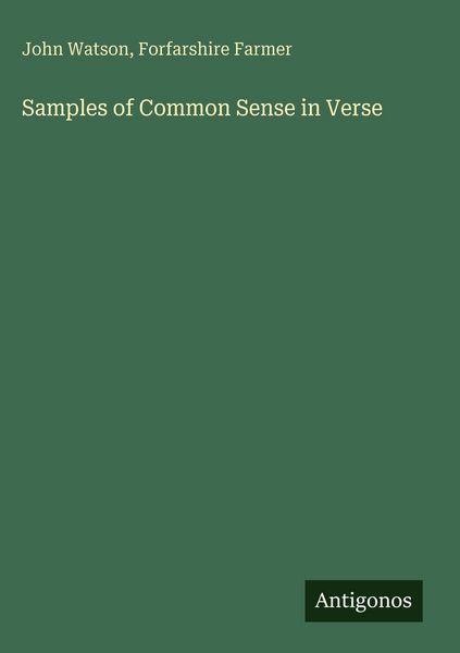 Produktbild: Samples of Common Sense in Verse