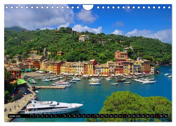 Produktbild: Riviera di Levante The Coast of Liguria (Wall Calendar 2026 DIN A4 landscape), CALVENDO 12 Month Wall Calendar