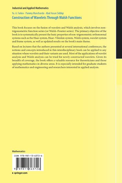 Produktbild: Construction of Wavelets Through Walsh Functions