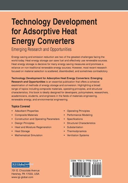 Produktbild: Technology Development for Adsorptive Heat Energy Converters