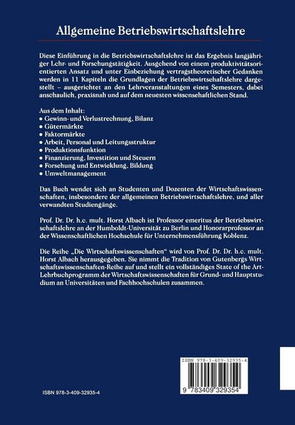 Produktbild: Allgemeine Betriebswirtschaftslehre