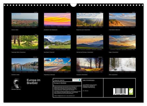 Produktbild: Europa im Breitbild (Wandkalender 2027 DIN A3 quer), CALVENDO Monatskalender