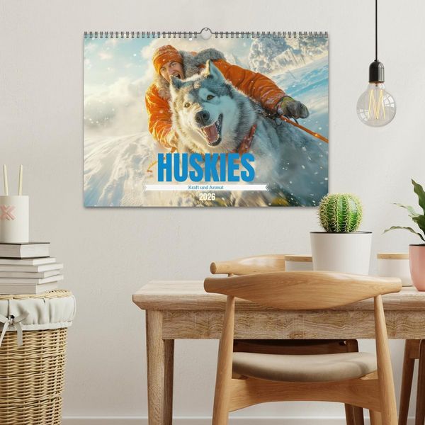 Produktbild: Huskies - Kraft und Anmut (Wandkalender 2026 DIN A3 quer), CALVENDO Monatskalender