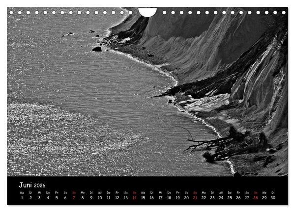 Produktbild: R&uuml;gen in schwarz-wei&szlig; (Wandkalender 2026 DIN A4 quer), CALVENDO Monatskalender