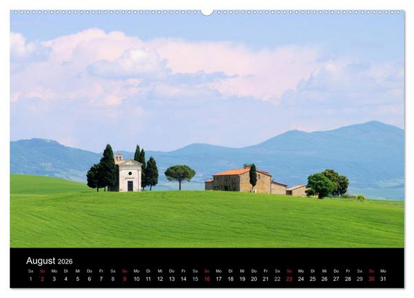 Produktbild: Toskana &ndash; Traumlandschaft in Italien (hochwertiger Premium Wandkalender 2026 DIN A2 quer), Kunstdruck in Hochglanz