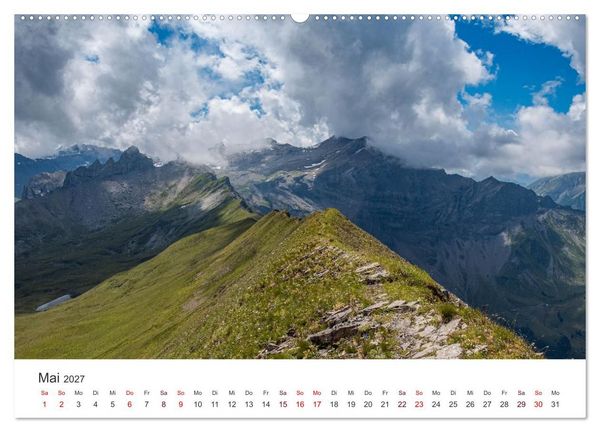 Produktbild: Berner Oberland - Bergwelten (Wandkalender 2027 DIN A2 quer), CALVENDO Monatskalender