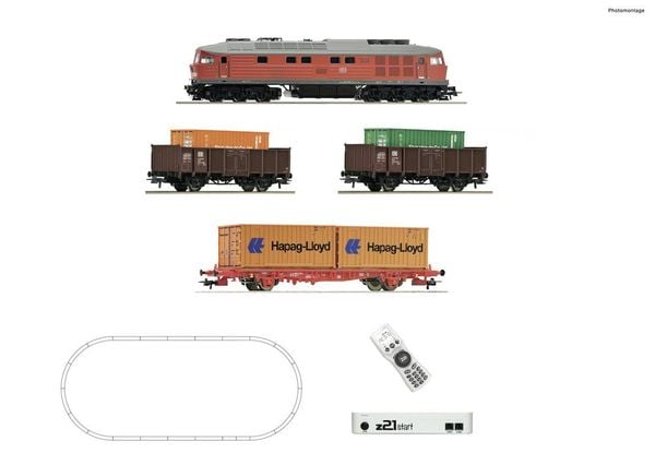 Roco 5110003 H0 z21start Digitalset: Diesellokomotive BR 232 mit Güterzug der DB AG