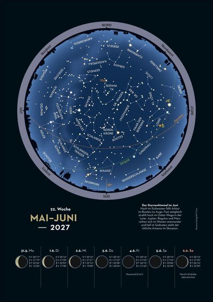 Produktbild: KOSMOS Himmelsjahr Wochen-Kulturkalender 2027 - Der Wandkalender f&uuml;r jede Woche