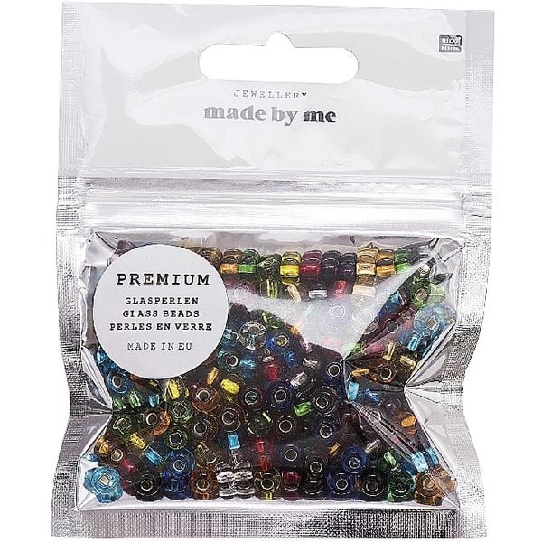 Produktbild: Glasperlen Silbereinzug, Multicolor
