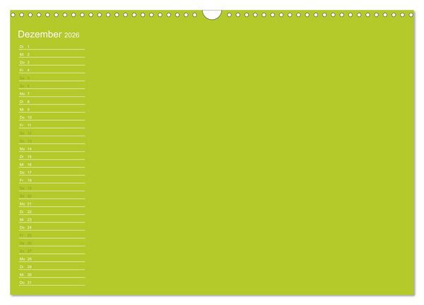 Produktbild: Bastel-Geburtstagskalender gr&uuml;n / Geburtstagskalender (Wandkalender 2026 DIN A3 quer), CALVENDO Monatskalender