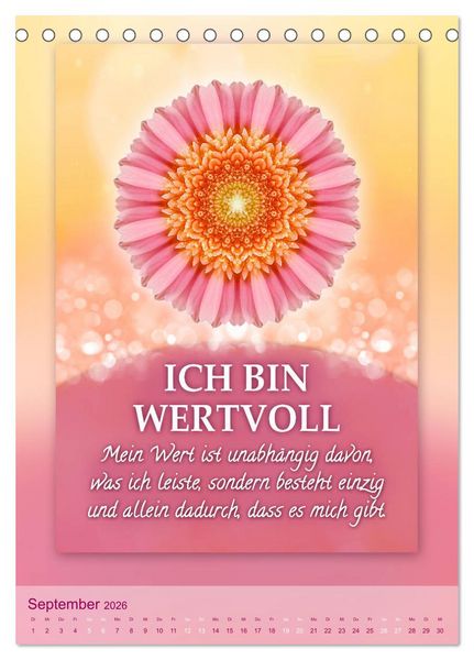 Produktbild: ICH BIN Licht und Liebe - Kalender (Tischkalender 2026 DIN A5 hoch), CALVENDO Monatskalender