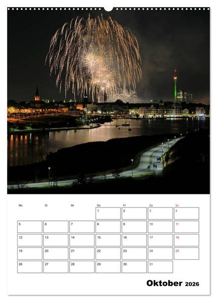Produktbild: Feuerwerke Terminplaner (Wandkalender 2026 DIN A2 hoch), CALVENDO Monatskalender