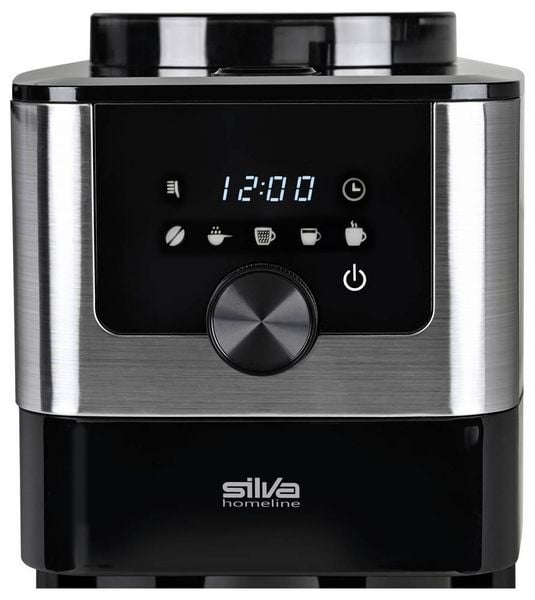 Produktbild: Silva Homeline KA-M 200 INOX Kaffeemaschine Schwarz, Inox Fassungsverm&ouml;gen Tassen=4 Display, Glaskanne, mit Filterkaffee-Funktion
