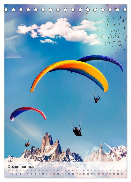 Produktbild: Paragliding - einfach Spa&szlig; (Tischkalender 2026 DIN A5 hoch), CALVENDO Monatskalender