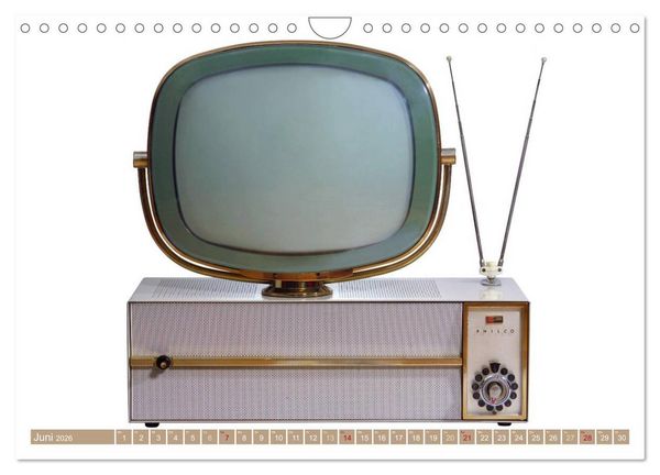 Produktbild: Fernseher der 1950er bis 70er Jahre: In die R&ouml;hre geguckt (Wandkalender 2026 DIN A4 quer), CALVENDO Monatskalender