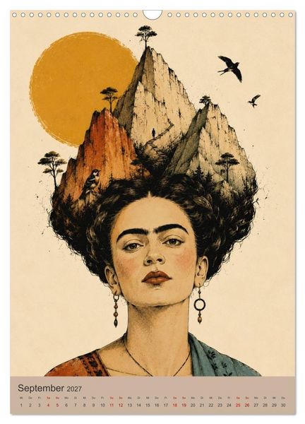 Produktbild: Boho Frauen Kunstkalender - 12 Vintage Kunstportr&auml;ts (Wandkalender 2027 DIN A3 hoch), CALVENDO Monatskalender
