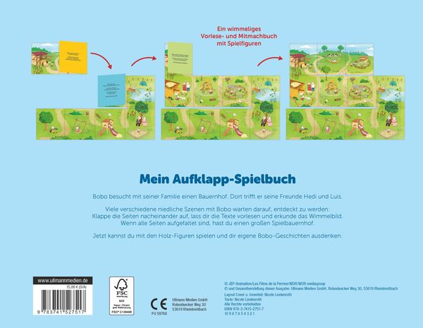 Produktbild: Bobo Siebenschl&auml;fer Mein Aufklapp-Spielbuch