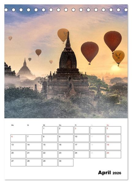 Produktbild: MYANMAR - Mein Urlaubsplaner (Tischkalender 2026 DIN A5 hoch), CALVENDO Monatskalender