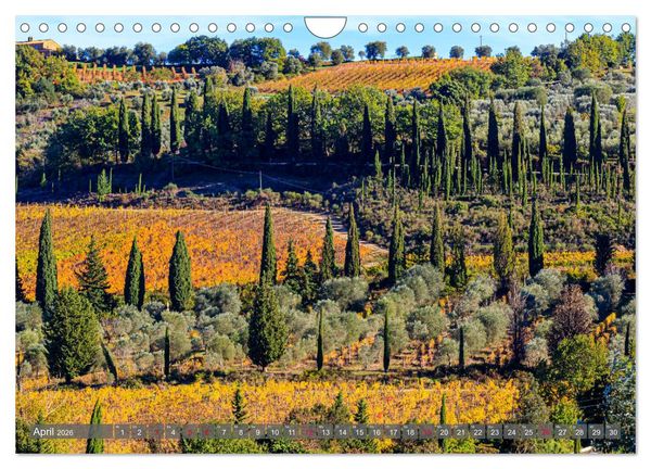Produktbild: Impressionen toskanischer Landschaften (Wandkalender 2026 DIN A4 quer), CALVENDO Monatskalender