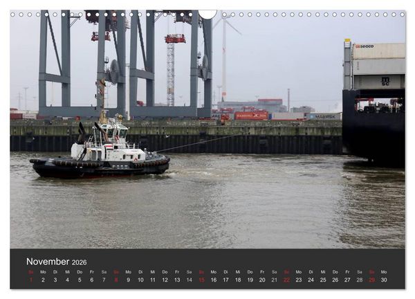 Produktbild: Hafen Hamburg 2026 (Wandkalender 2026 DIN A3 quer), CALVENDO Monatskalender