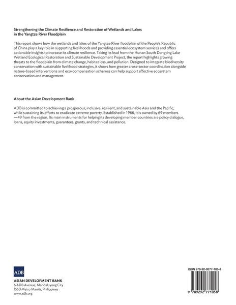 Produktbild: Strengthening the Climate Resilience and Restoration of Wetlands and Lakes in the Yangtze River Floodplain
