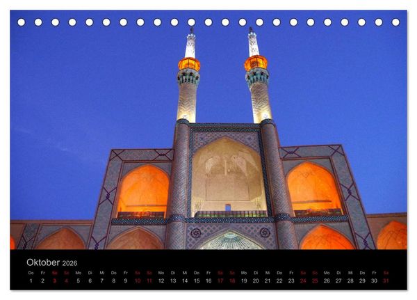 Produktbild: Iran - Impressionen einer Reise (Tischkalender 2026 DIN A5 quer), CALVENDO Monatskalender