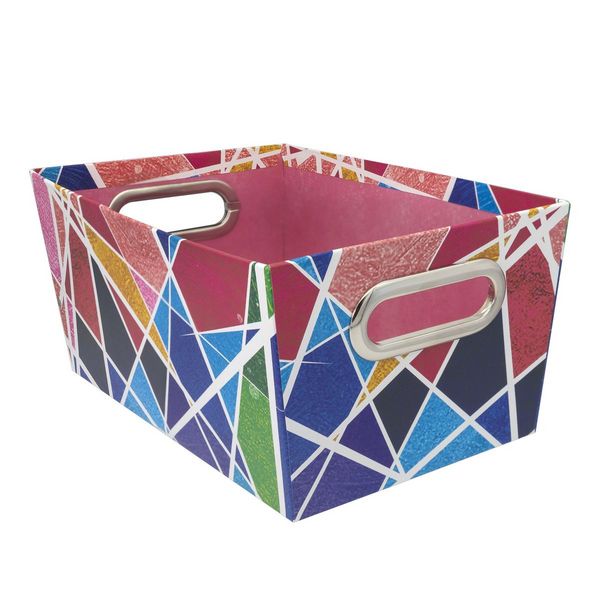 Produktbild: Idena Ablagebox Streifen mehrfarbig 27,9x17,8x12,7cm ohne Deckel