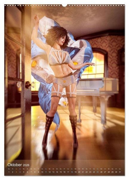 Produktbild: SEXY FUSSBALLFANS - DIE HEISSESTEN FAN-GIRLS DER WELT (hochwertiger Premium Wandkalender 2026 DIN A2 hoch), Kunstdruck in Hochglanz