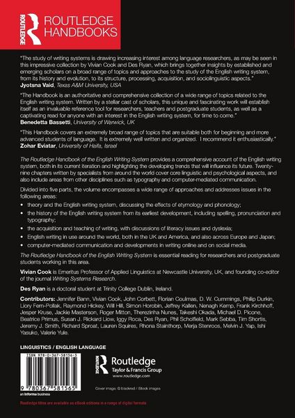 Produktbild: The Routledge Handbook of the English Writing System