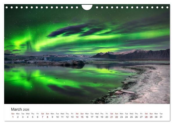 Produktbild: Iceland Aurora - Night Photography by Tony Prower (Wall Calendar 2026 DIN A4 landscape), CALVENDO 12 Month Wall Calendar