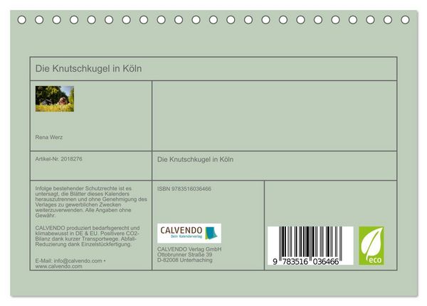 Produktbild: Die Knutschkugel in K&ouml;ln (Tischkalender 2026 DIN A5 quer), CALVENDO Monatskalender