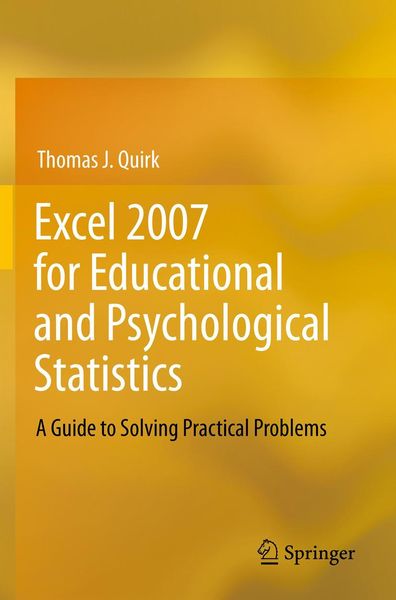Produktbild: Excel 2007 for Educational and Psychological Statistics