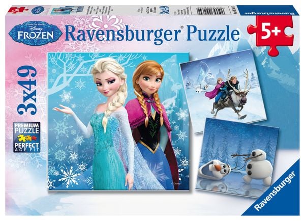 Puzzle Ravensburger Abenteuer im Winterland 3 X 49 Teile