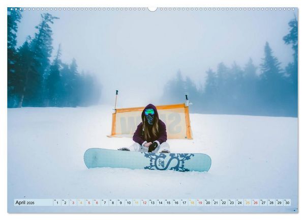 Produktbild: Snowboard - so cool (hochwertiger Premium Wandkalender 2026 DIN A2 quer), Kunstdruck in Hochglanz