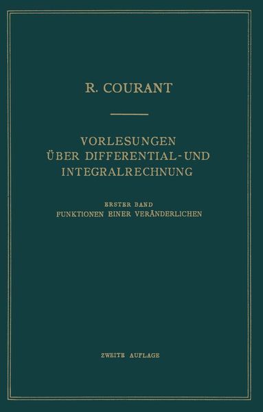 Produktbild: Vorlesungen &Uuml;ber Differential- und Integralrechnung