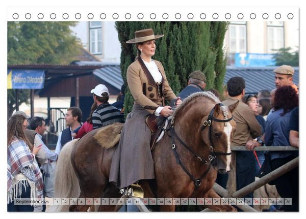 Produktbild: Portugal - Pferdefestival von Goleg&atilde; (Tischkalender 2026 DIN A5 quer), CALVENDO Monatskalender