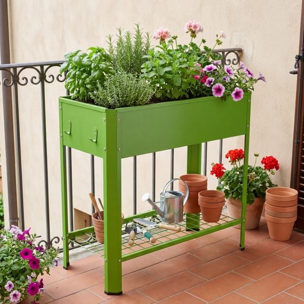 Produktbild: Metall Beet Pflanzkasten Hochbeet 80x35 Balora XL
