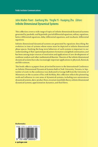 Produktbild: Infinite Dimensional Dynamical Systems