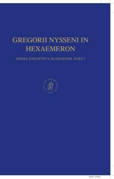 Produktbild: Gregorii Nysseni in Hexaemeron