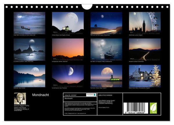 Produktbild: Mondnacht (Wandkalender 2026 DIN A4 quer), CALVENDO Monatskalender