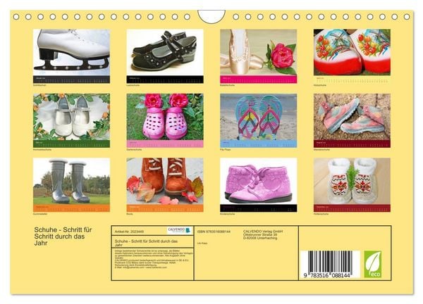 Produktbild: Schuhe - Schritt f&uuml;r Schritt durch das Jahr (Wandkalender 2026 DIN A4 quer), CALVENDO Monatskalender