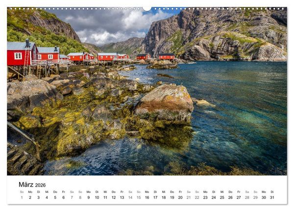 Produktbild: NORWEGEN - NORDMEER LANDSCHAFTEN (Wandkalender 2026 DIN A2 quer), CALVENDO Monatskalender