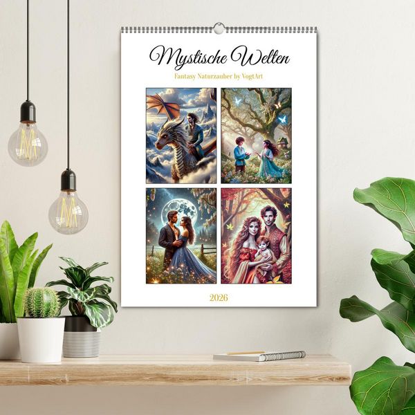 Produktbild: Mystische Welten, Fantasy Naturzauber (Wandkalender 2026 DIN A2 hoch), CALVENDO Monatskalender