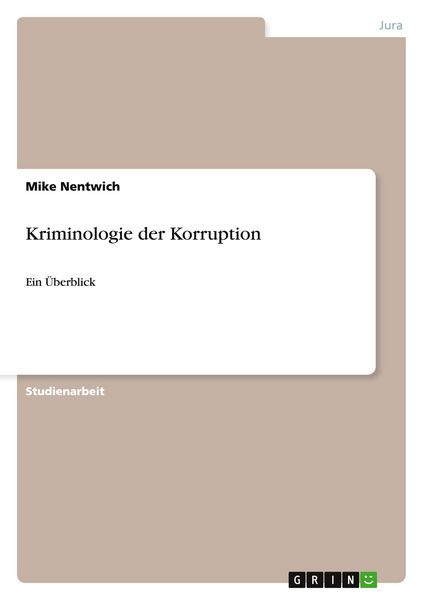 Produktbild: Kriminologie der Korruption