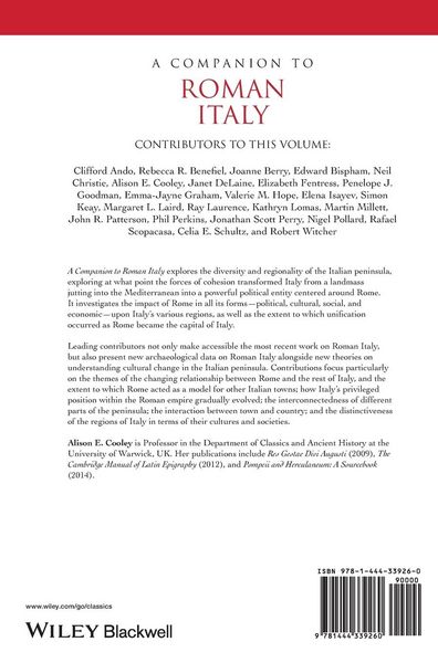 Produktbild: A Companion to Roman Italy