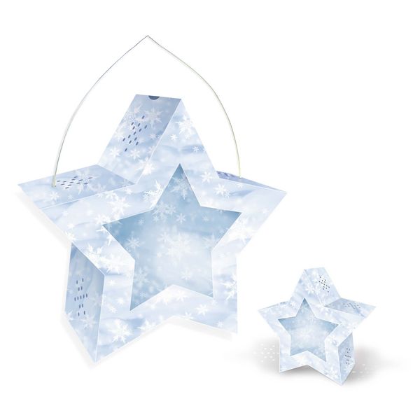Produktbild: URSUS Laternenzeit / Home Decoration Twinkle Star Schnee, Stern Bastel-Set als Laterne oder Deko-Licht