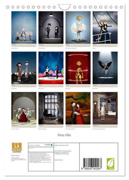 Produktbild: Kino Hits (Wandkalender 2026 DIN A4 hoch), CALVENDO Monatskalender
