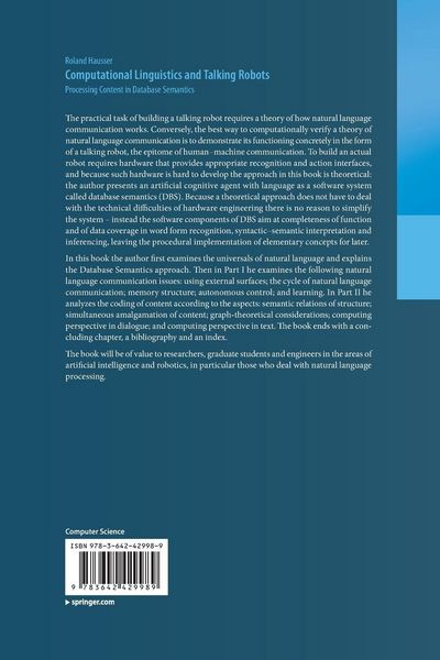 Produktbild: Computational Linguistics and Talking Robots