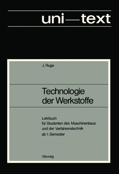 Produktbild: Technologie der Werkstoffe